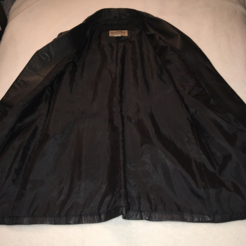 genuine Sonoma jean companies leather coat women’s size small - Picture 5 of 13